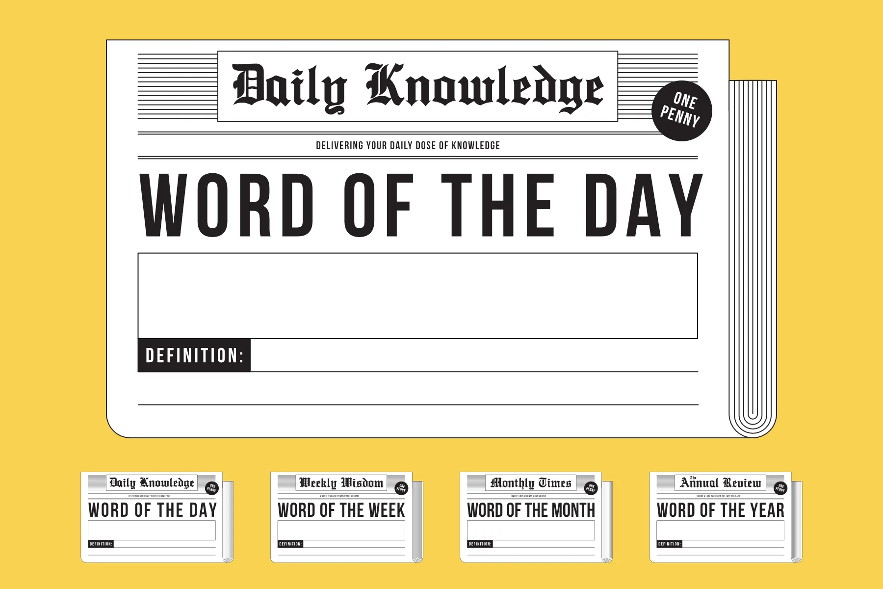 Newspaper Word of the Day, Week, Month and Year