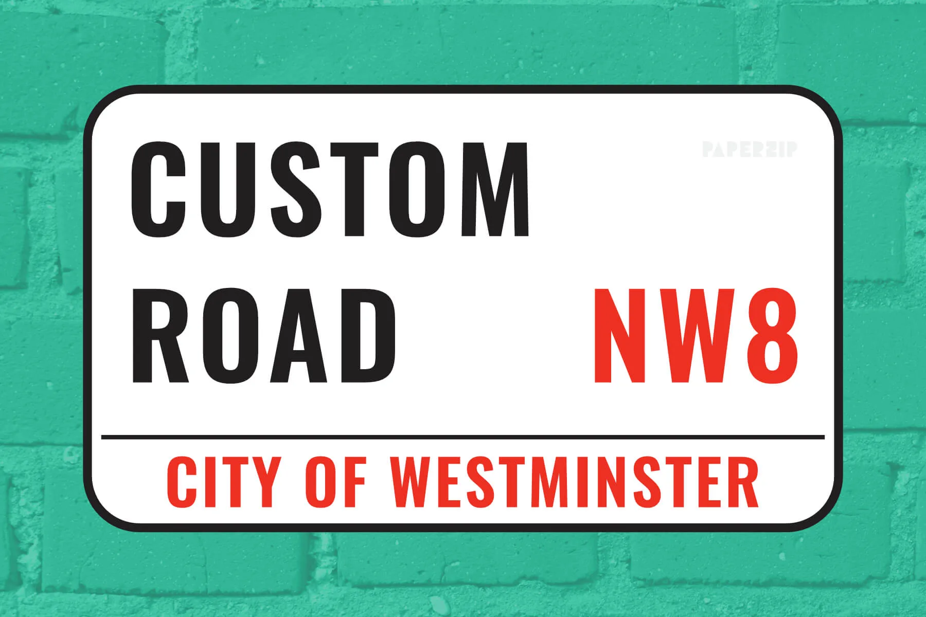 customisable london street sign personalised