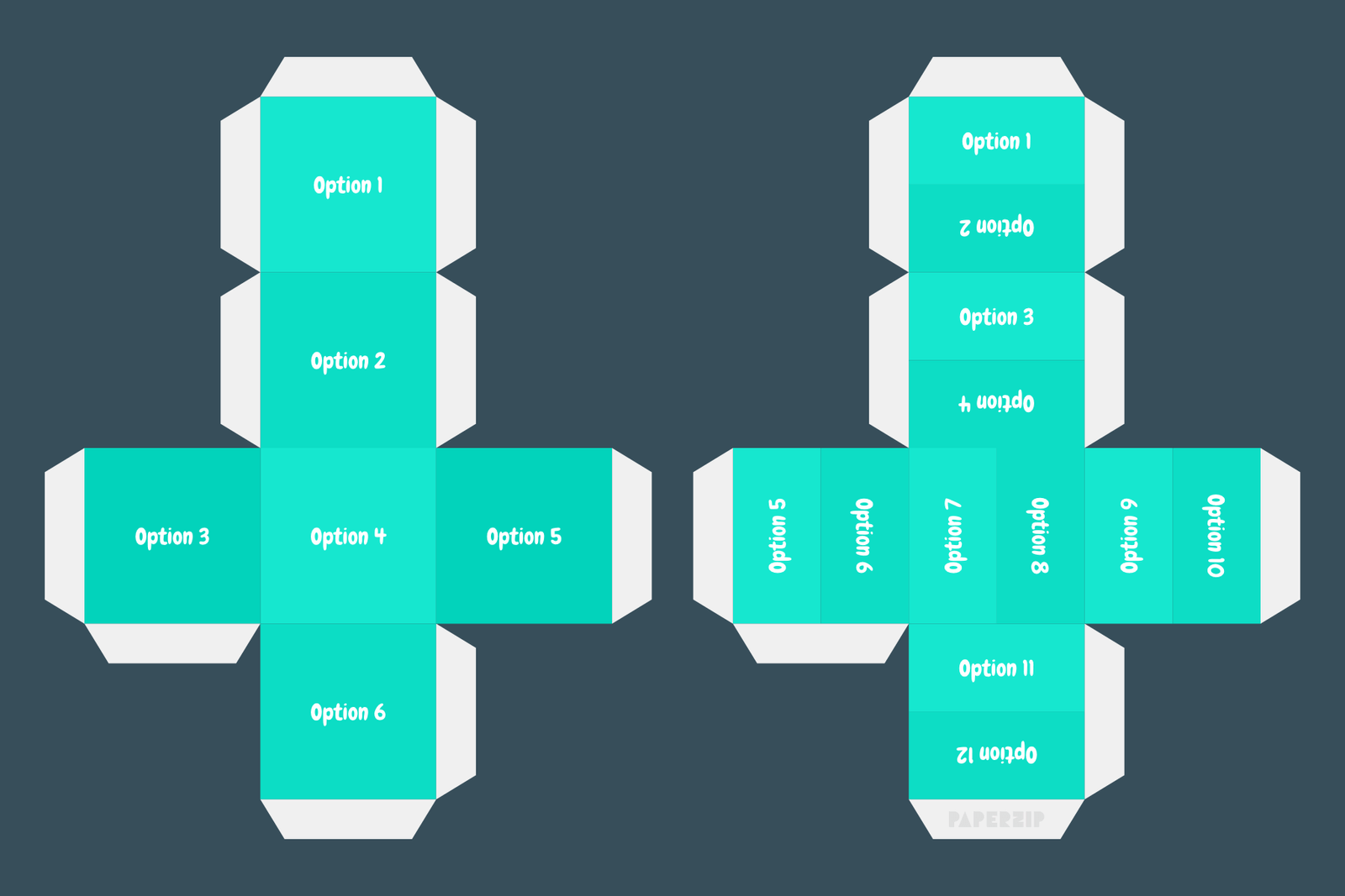 simple cube templates editable