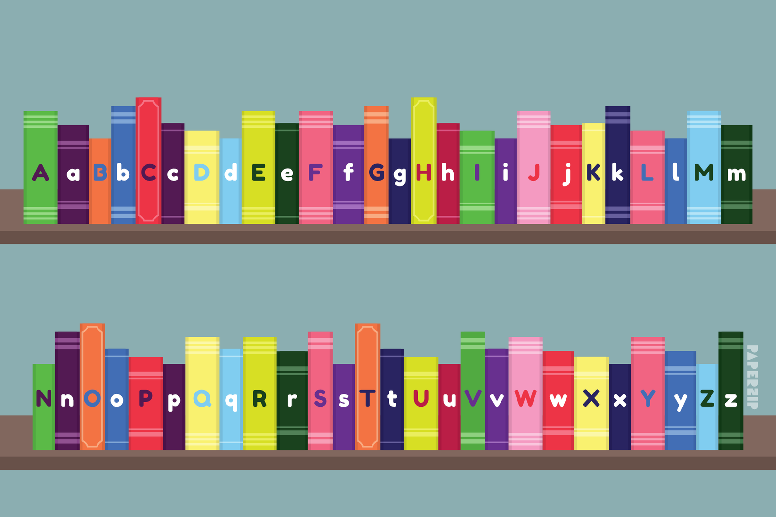 Alphabet Bookshelf A-Z