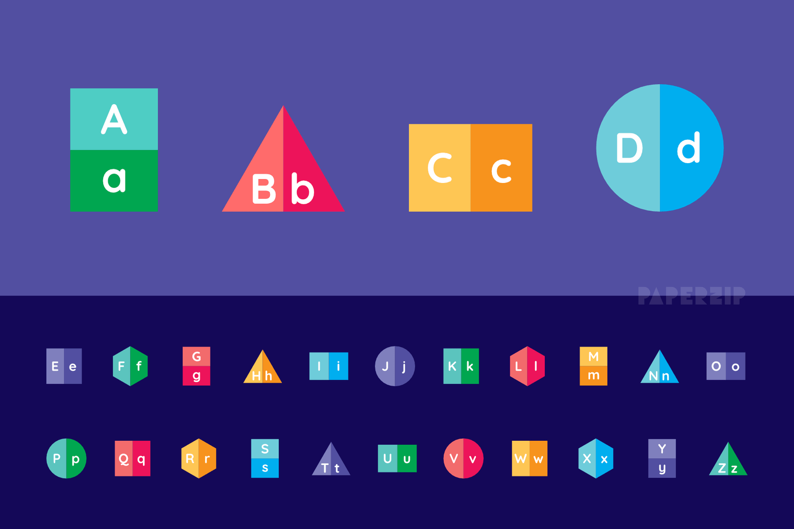 2D Shapes Alphabet