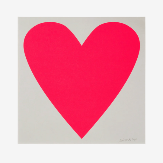 Neon Pink Heart print by Banquet Atelier Workshop