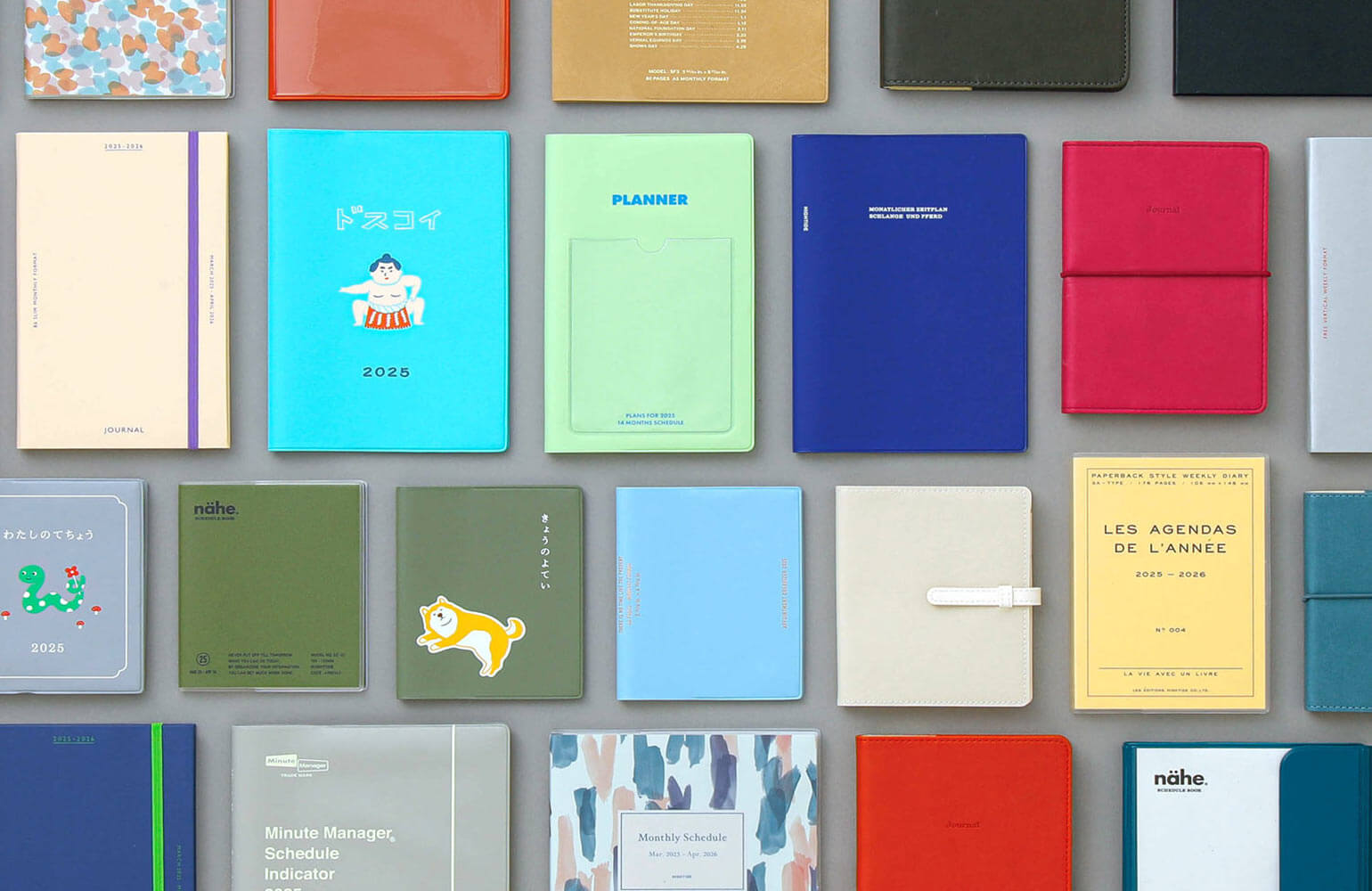 A selection of colourful stationery from the Japanese store HIGHTIDE.