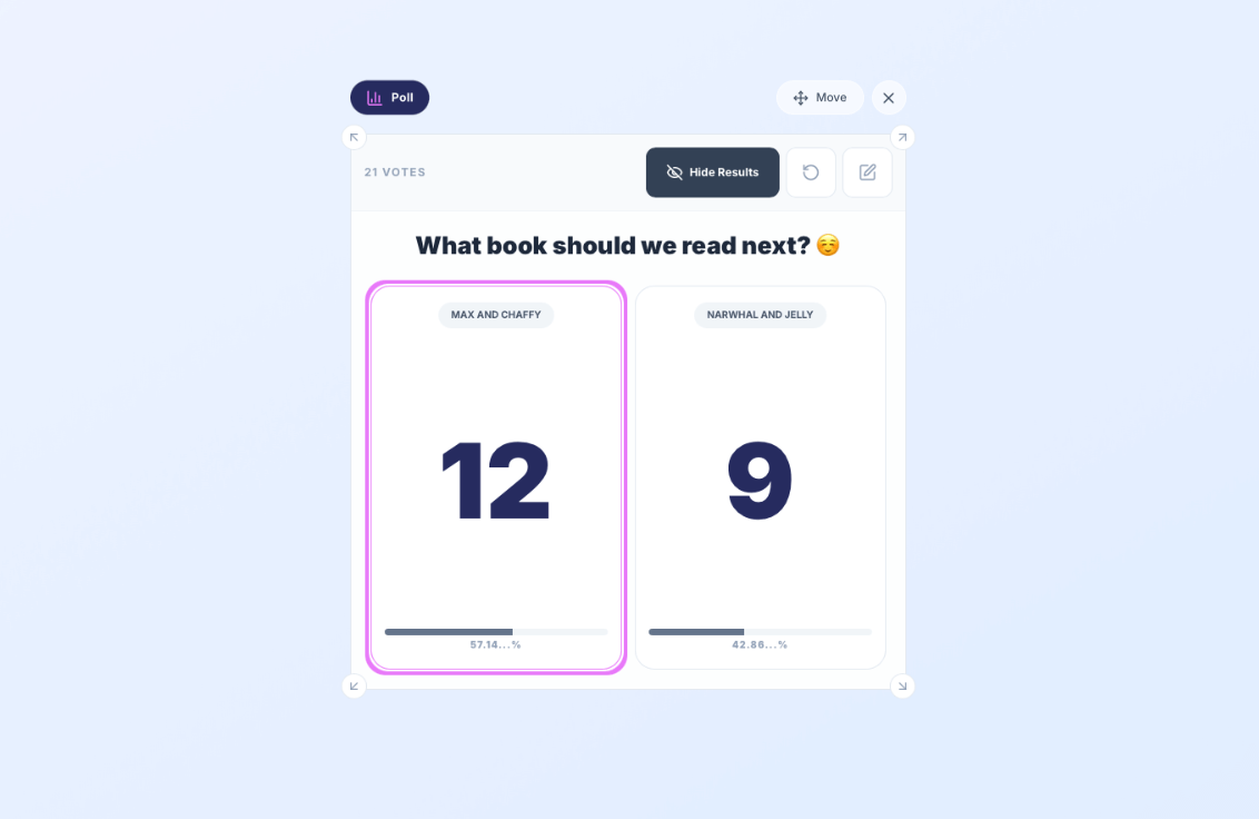 paperzip classroom screen whiteboard polls tool