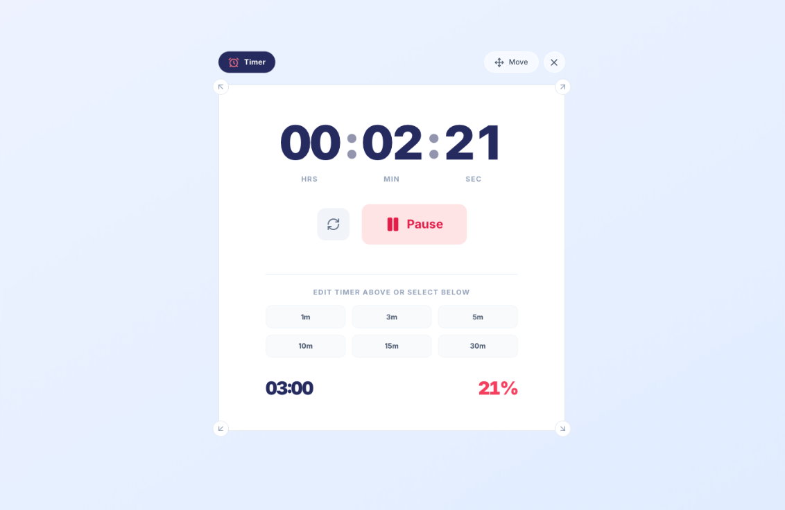 paperzip classroom screen whiteboard timer tool